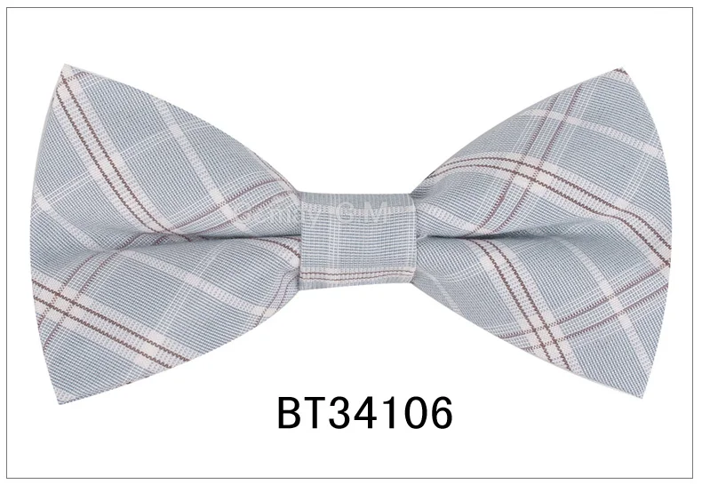 BT34106 Модный галстук-бабочка для мужчин, Классическая клетчатая галстук-бабочка для бизнеса, свадьбы, бант, для взрослых, хлопок, мужские бабочки, галстуки, желтый галстук - Цвет: BT34106