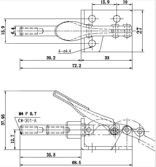 1 шт. ручной инструмент тумблер зажим вертикальный зажим 301а GH-301A VE672 P0.11