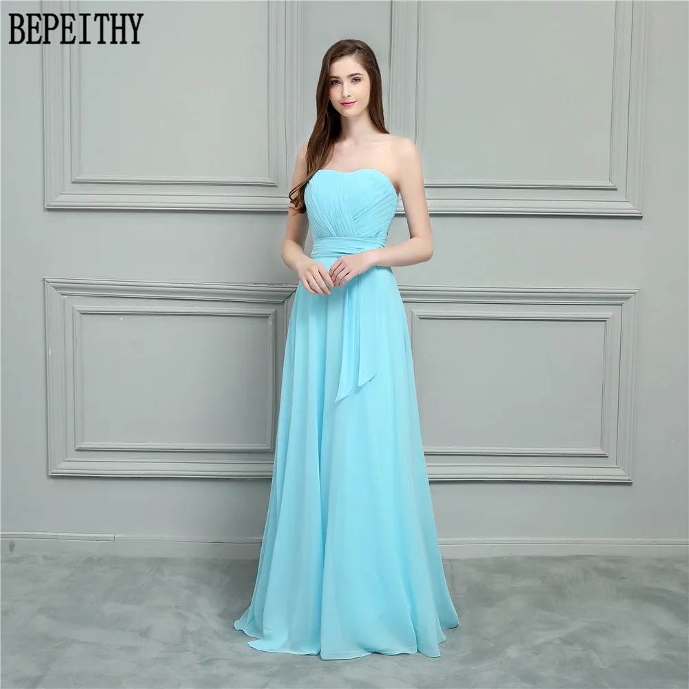 photo color BEPEITHY Новое поступление vestido de festa Longo Совок плиссированный шифоновый А-силуэт Выпускные платья Длинные свадебные платья - Цвет: photo color