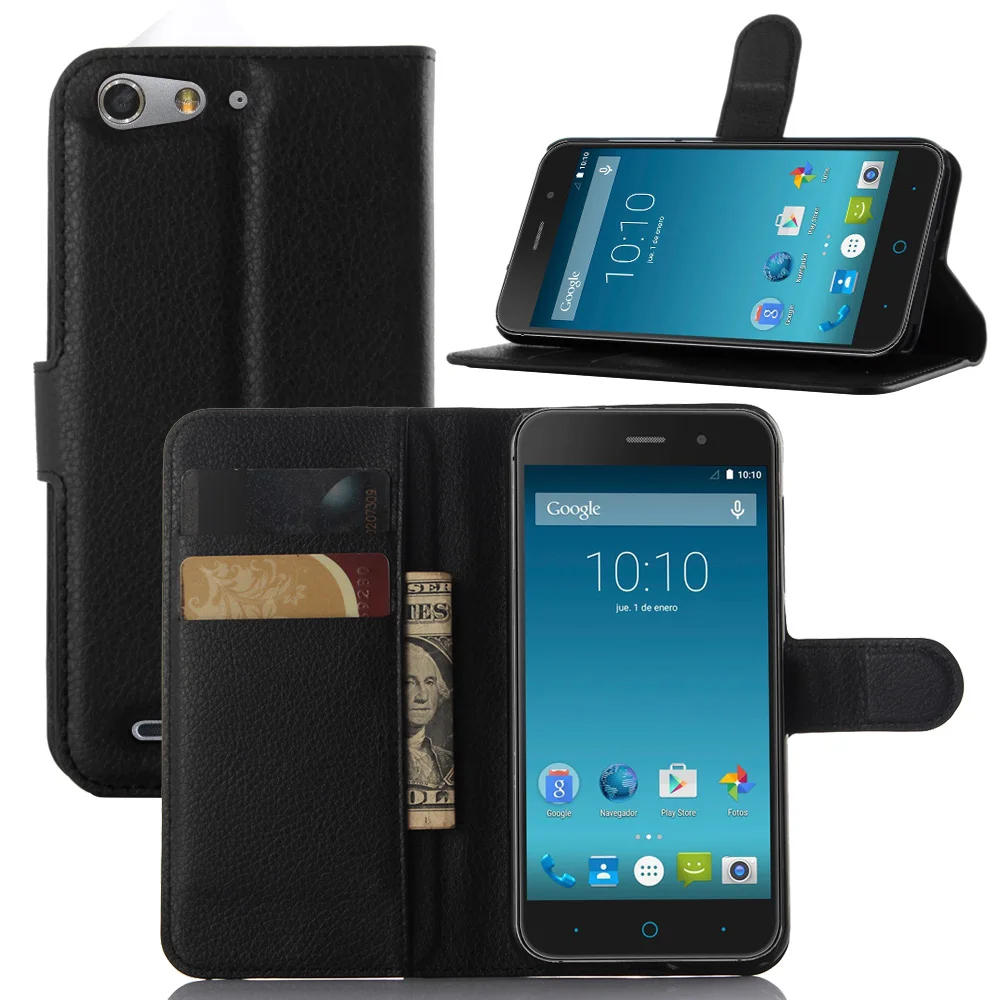Роскошный Кошелек PU Кожаный Чехол Case Для ZTE Blade D6 V6 раскладной Телефон Задняя