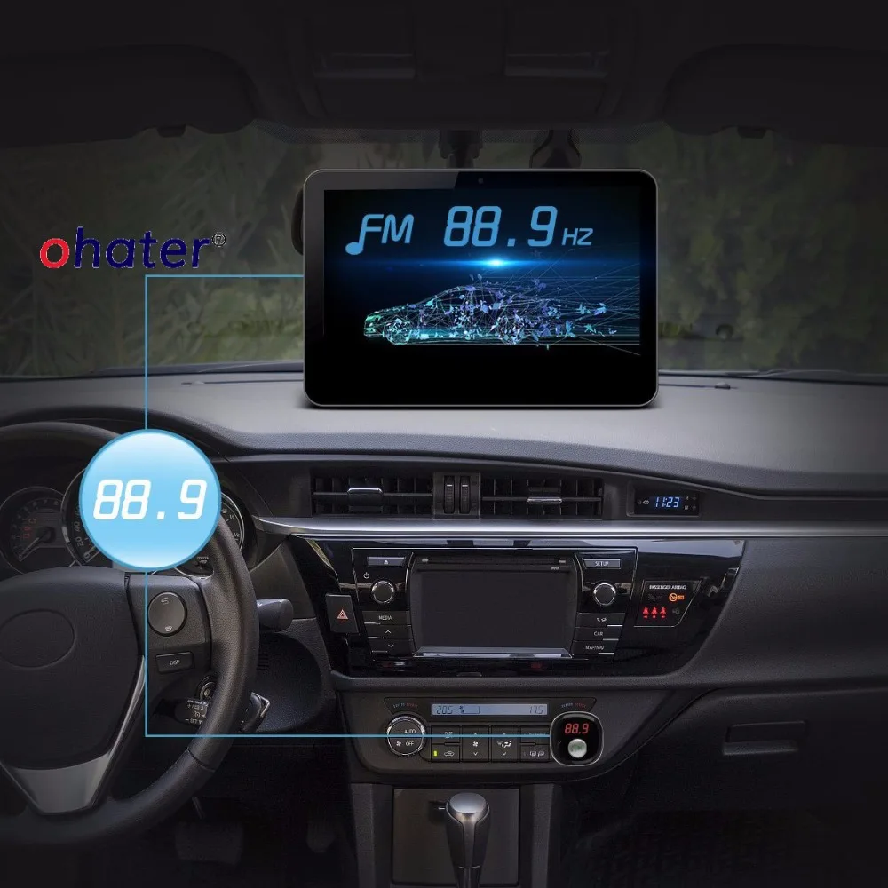 Fm передатчик Aux модулятор Bluetooth Handsfree Car Kit Audio MP3 плеер с 2.4A зарядкой Dual USB