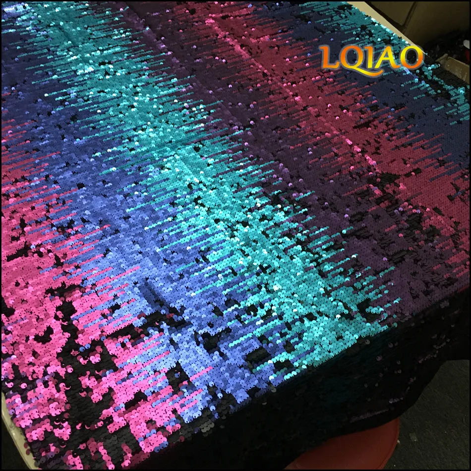 Русалка рыбья чешуя блесток ткань на дворе Реверсивный аппликация для