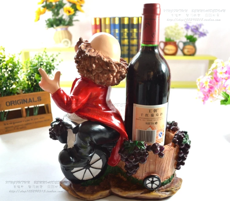 Humourous и creatible подставка для бутылки вина из полирезины ручной работы|creative wine