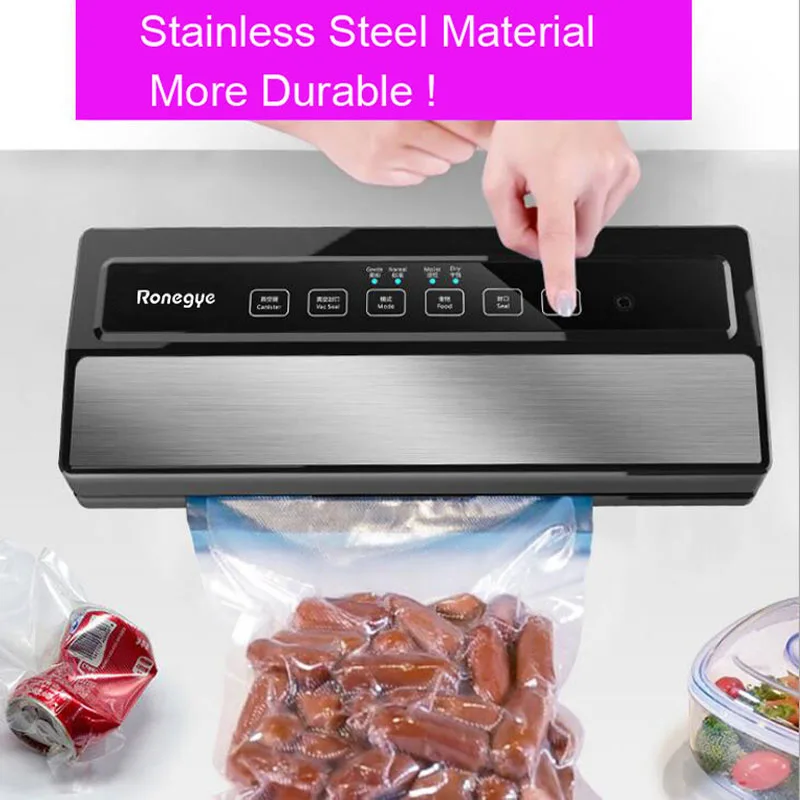 110 Вт бытовой пищевой вакуумный упаковщик упаковочная машина пленочный с 1