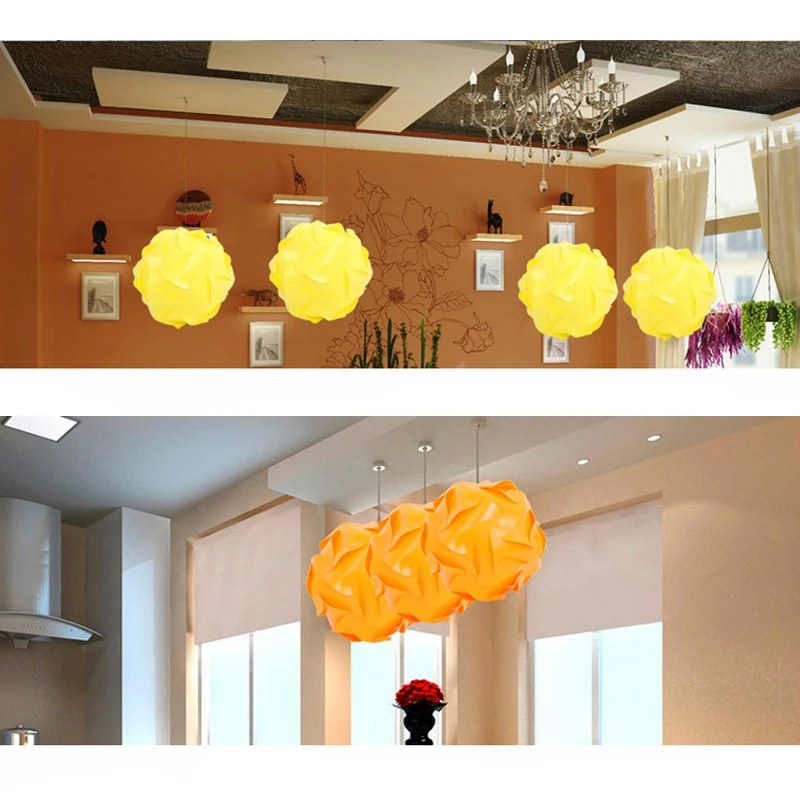 Красочные подвесной светильник крышка DIY кулон лампа в форме шара головоломки