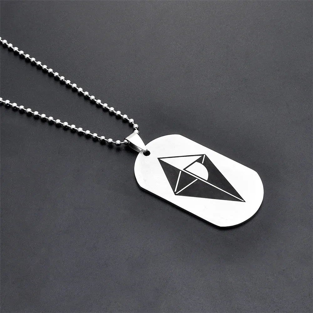 MMORPG игра Нет мужское небо логотип цепочка из нержавеющей стали круглые бусины