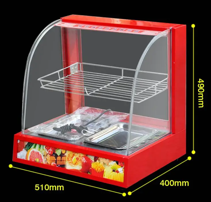 2 сковорода изогнутое стекло согревающая витрина горячая пищевая стеклянная