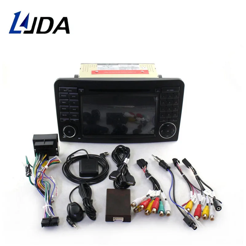 LJDA 2 Din Android 9,0 Автомагнитола для Mercedes Benz ML CLASS W164 ML350 ML300 Автомобильный мультимедийный плеер стерео аудио gps DVD wifi DSP