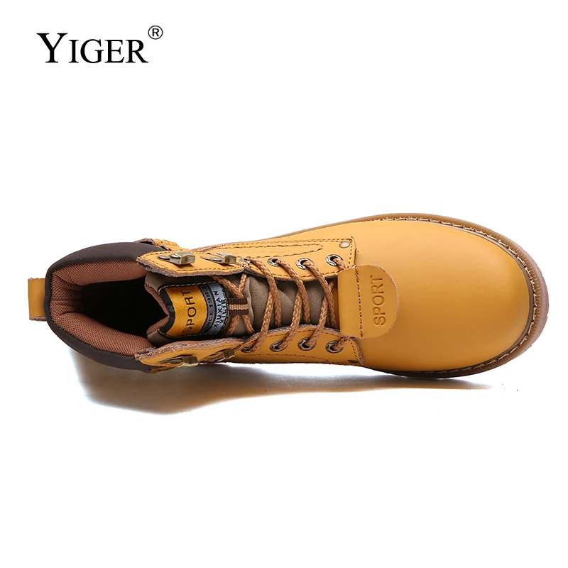 YIGER/Новые мужские ботинки на шнурках уличные для работы походные повседневные