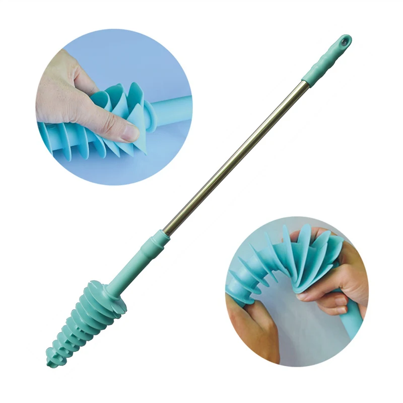 

Long-handled Toilet Plungers Piston Type Dredge Device Household Toilet Sewer Pipe Clogging Dredge Tools Flexible Easy Operate