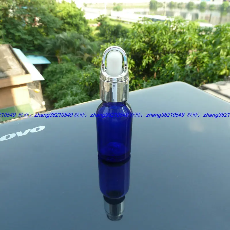 15 мл синего стекла эфирное масло бутылка с алюминиевой корзина блестящий