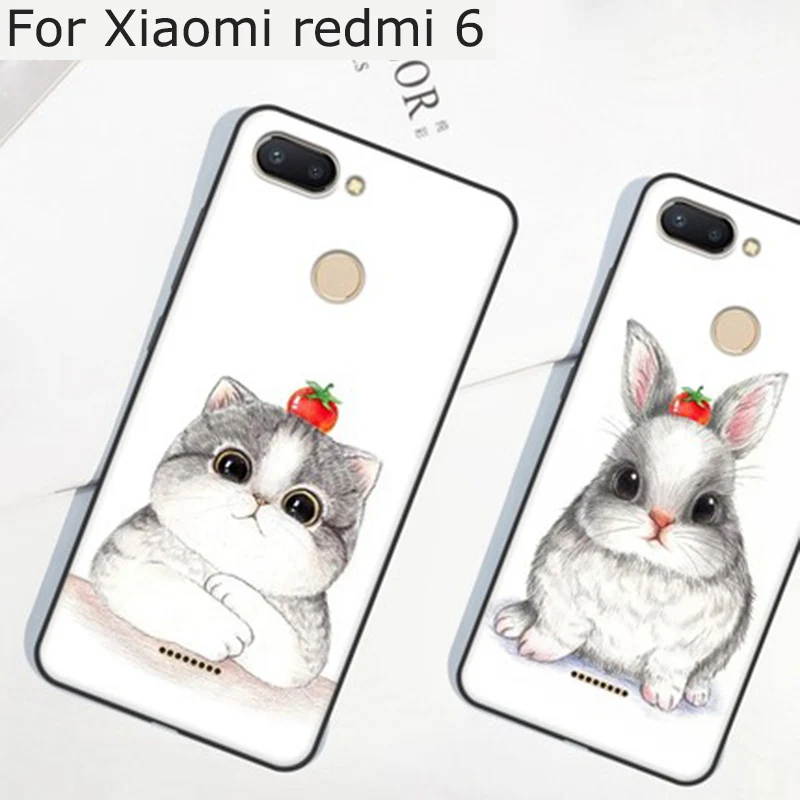 Чехол 5 45 дюйма для Xiaomi redmi 6 мягкие чехлы redmi6 чехол симпатичный мультяшный