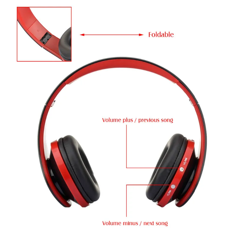 RBAYSALE беспроводные Bluetooth наушники с микрофоном складные гарнитуры ПК телефон Drive