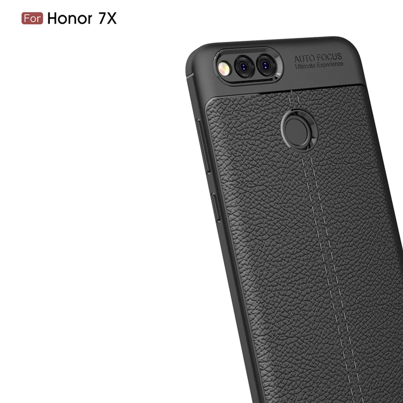 Чехол для Huawei honor 7X BND L21 мягкий черный силиконовый Классический чехол в полоску