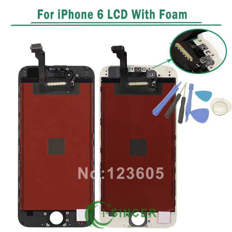 For iPhone 6 LCD Diplay + Touch Screen Assembly Foam Front Camera Ring Sensor Tools Free Shipping | Мобильные телефоны и