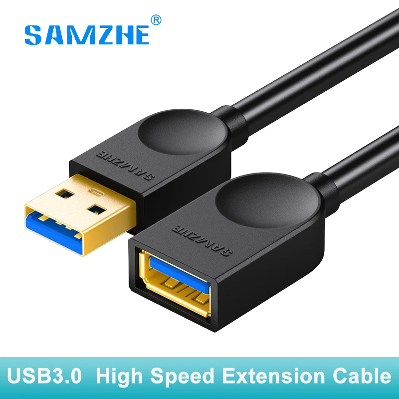 SAMZHE USB Удлинительный кабель папа-мама AM-AF USB3.0 кабель 0,5 м 1 м 1,5 м 2 м 3 м телефон USB синхронизация данных Кабель-Удлинитель