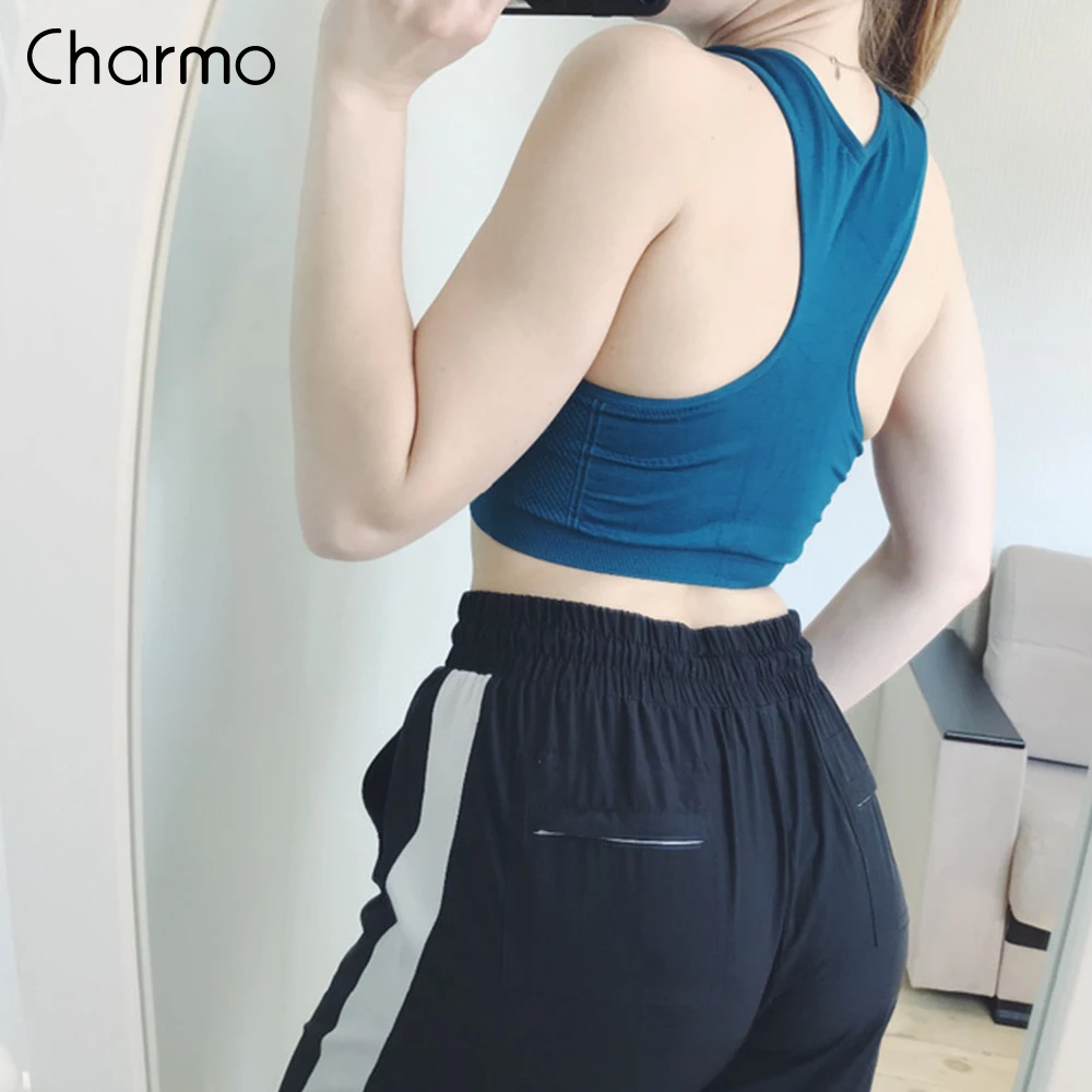 Женский спортивный бюстгальтер Charmo среднего размера для фитнеса йоги бега и
