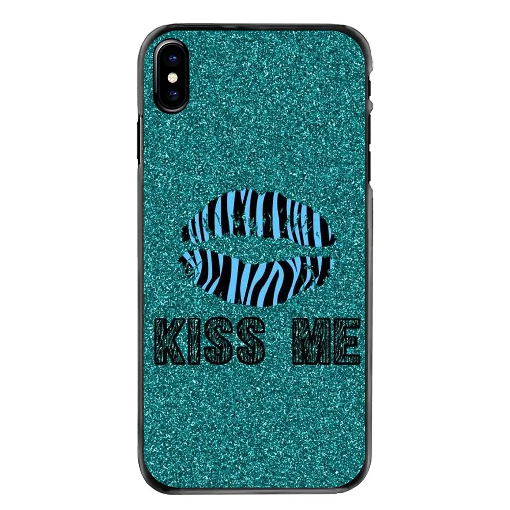 Для iPhone 4 4S 5 5S 5C SE 6 S 7 8 Plus X XR XS Max iPod Touch бирюзовый синий блестящий художественный