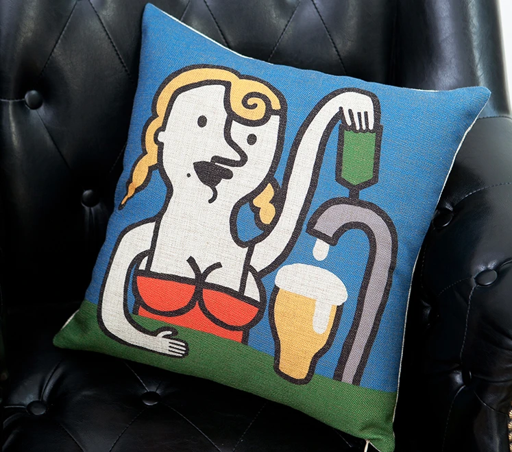 Beaker Girl POP ART подушка Массажер декоративные подушки домашние красочные популярные