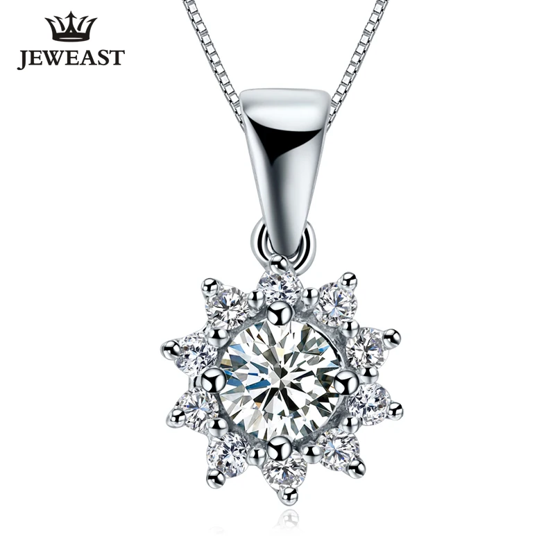 18K золото бриллиант кулон ожерелье Карат Эффект группы бриллианты женский