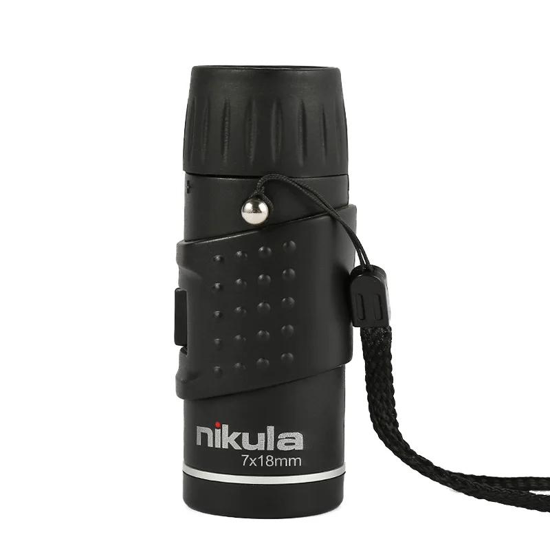 Black Nikula 7x18 Карманный Мини Монокуляр с полным покрытием ОПТИКА Hd качество телескоп ночное видение Спорт на открытом воздухе Кемпинг Охота Концертный - Цвет: Black