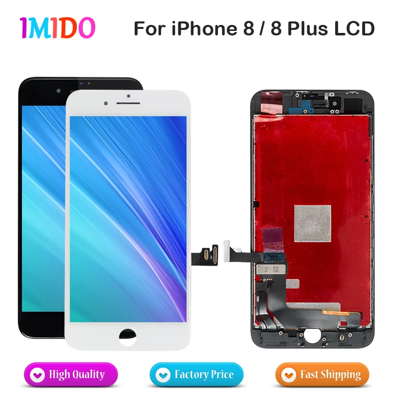 20 шт. ЖК-дисплей для iPhone 8 + Plus сенсорный экран дигитайзер полная сборка замена без