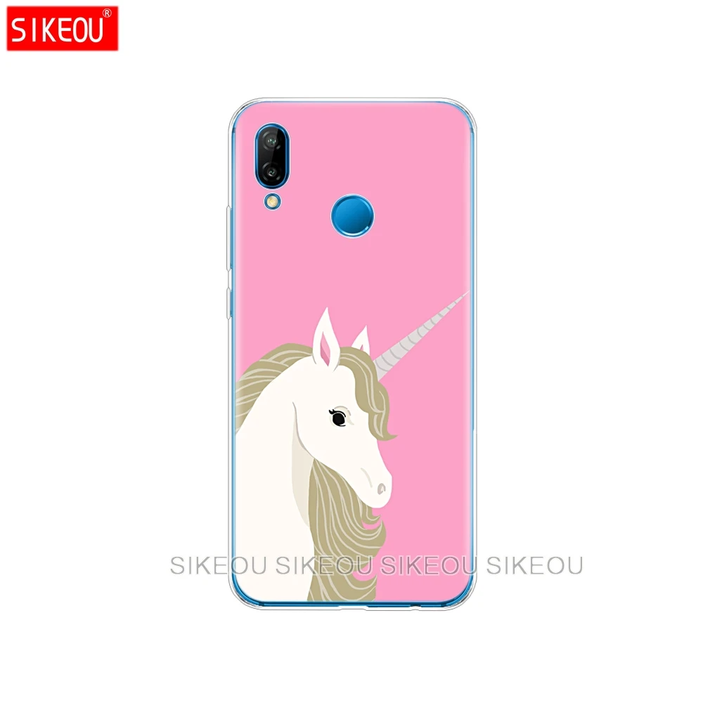 Силиконовый чехол для телефона Huawei P20 P7 P8 P9 P10 Lite Plus Pro 2017 p smart 2018 Rainbow Lovely Unicorn |