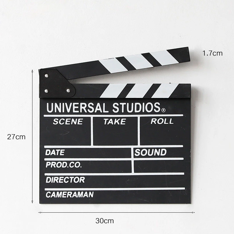 Nordic decorative ornaments black and white Clapboard film clapper director playing board photo studio shooting props bedroom | Дом и сад