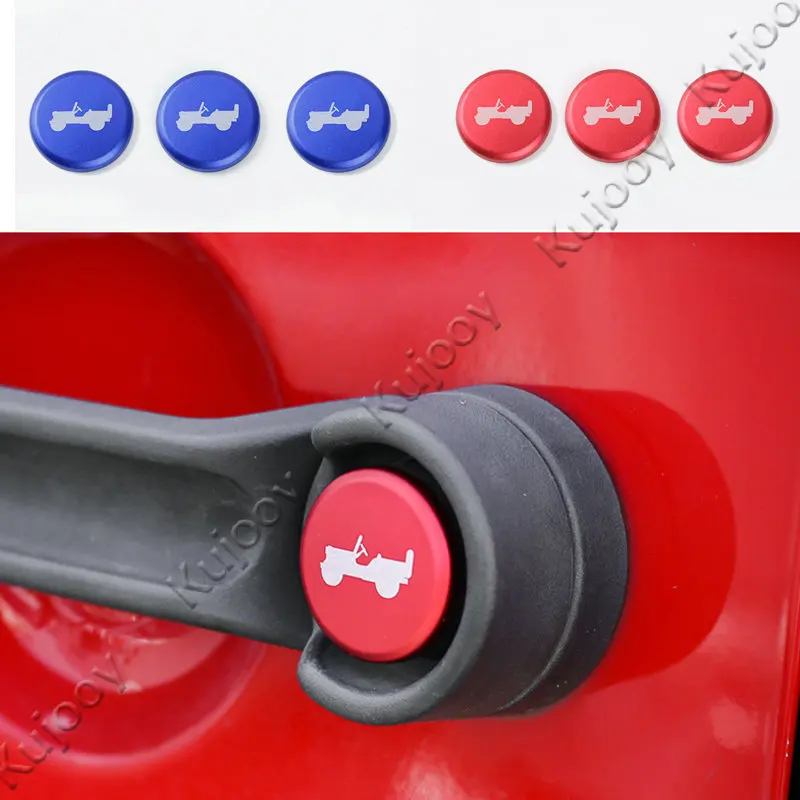 Синий/красный алюминиевый сплав автомобильная ручка отделка наклейка накладка