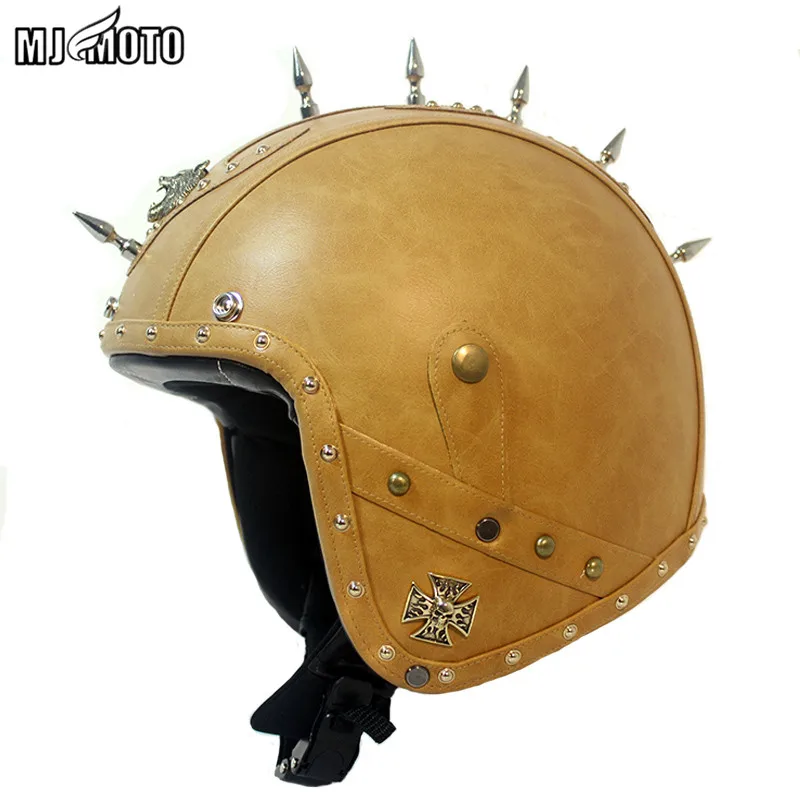 Мотоциклетный шлем MJMOTO в стиле ретро винтажный мотоциклетный из синтетической