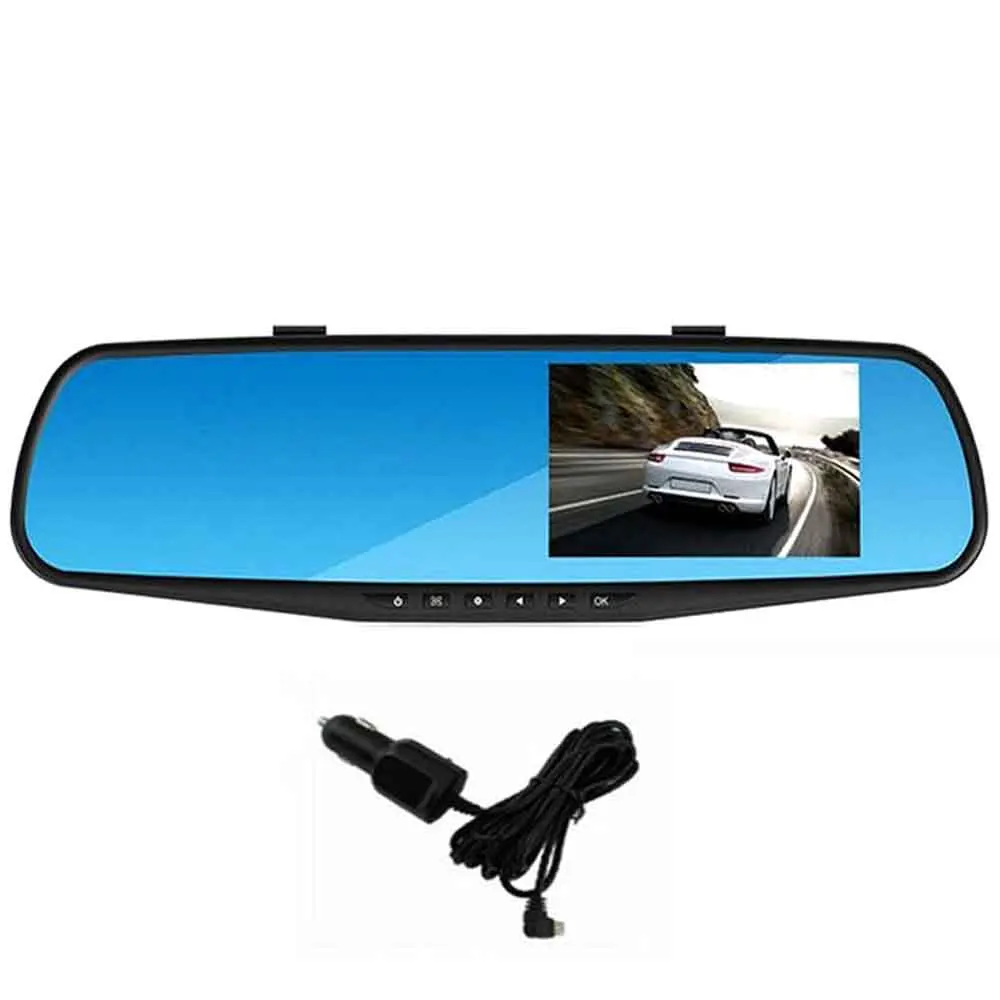 ADDKEY FHD 1080P Автомобильный видеорегистратор Камера авто 4,3 дюймов зеркало заднего вида цифровой видеорегистратор двойной объектив регистратор видеокамера видеорегистратор - Название цвета: without rear camera