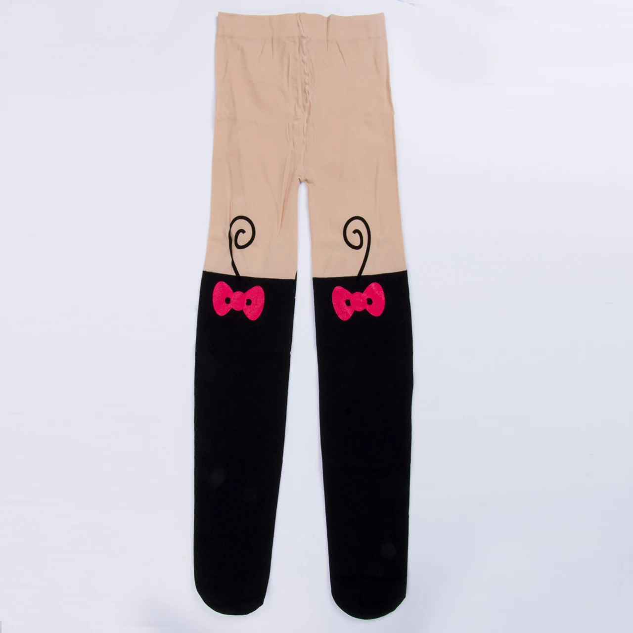 Детские чулки для девочек модные облегающие однотонные милые Мультяшные котята