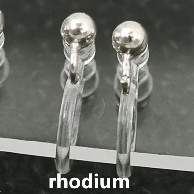 rhodium 50 шт., прозрачные Клипсы из нержавеющей стали для изготовления ювелирных изделий, предотвращают аллергию, пластиковые серьги, аксессуары, сделай сам, ювелирное изделие - Цвет: rhodium