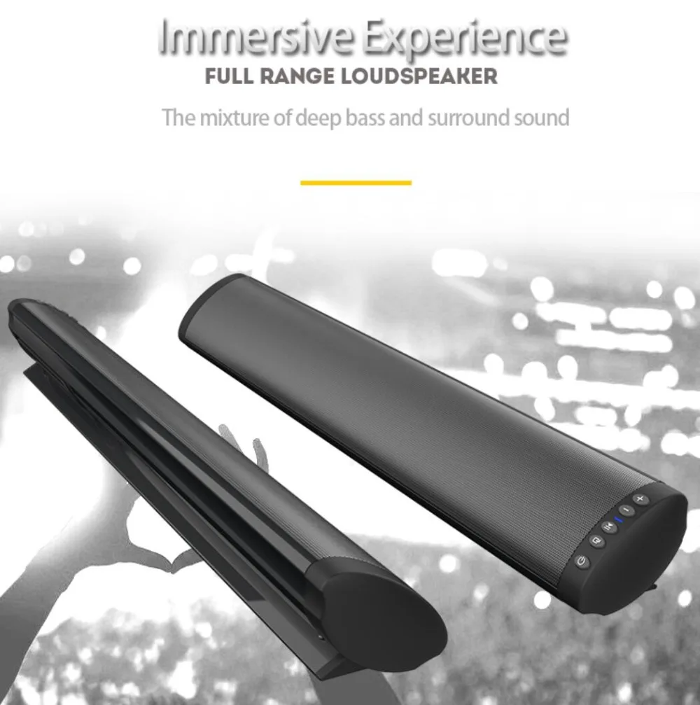 

Wireless Bluetooth 5.0 Soundbar Stereo Speaker Powerful TV Home Theater Sound Bar with Remote Control