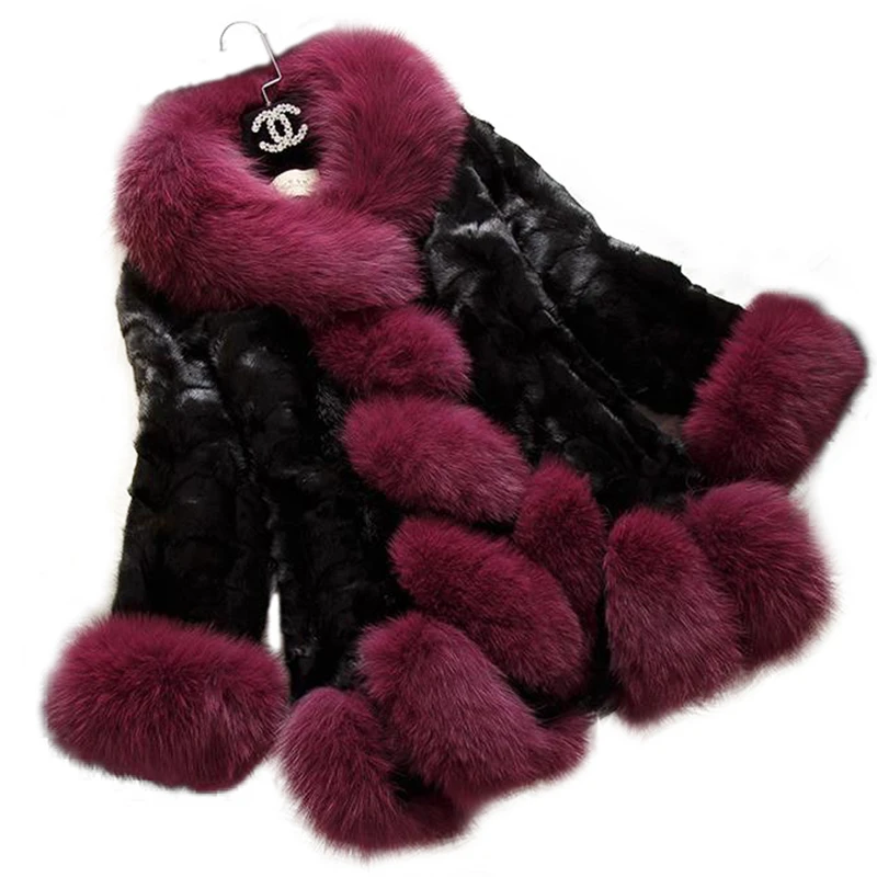 Jade гордость 2017 элегантные реального норки лиса меховой воротник Для женщин