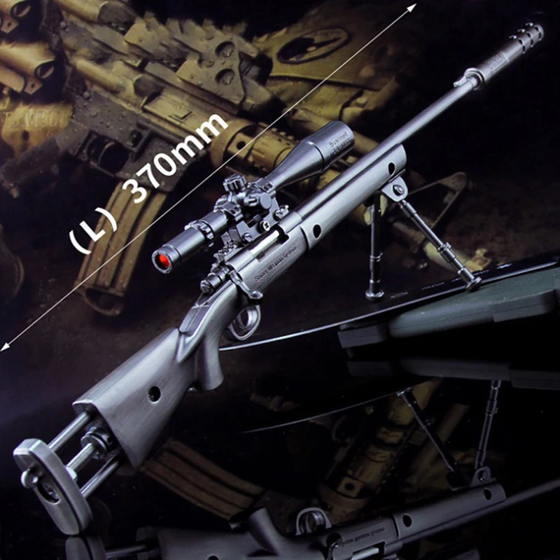 Mini Rifle Gun Toys M24 Sniper Rifle Alloy Weapon Model Guns Decoration Toys Birthday Gifts For Boys Kids