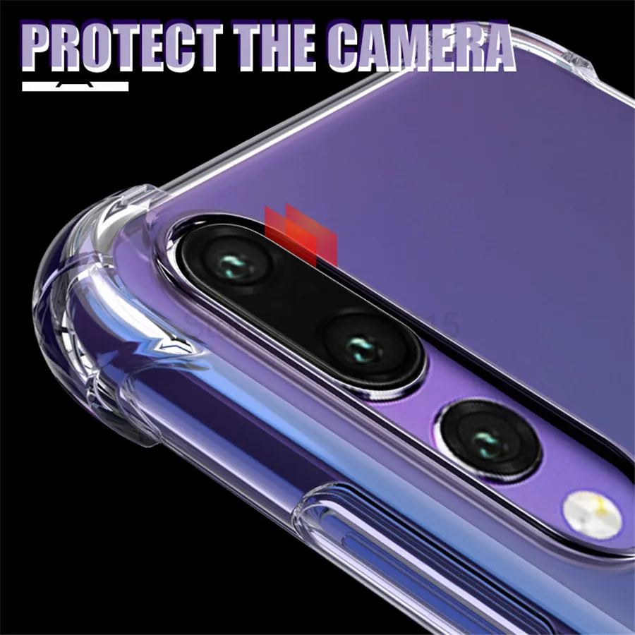 Прозрачный мягкий ударопрочный чехол для huawei Y5 Y6 Y7 Y9 prime nova 5 5i 4 4e 3 3i 3e P30 pro P20 Lite Защитная панель из тонкого
