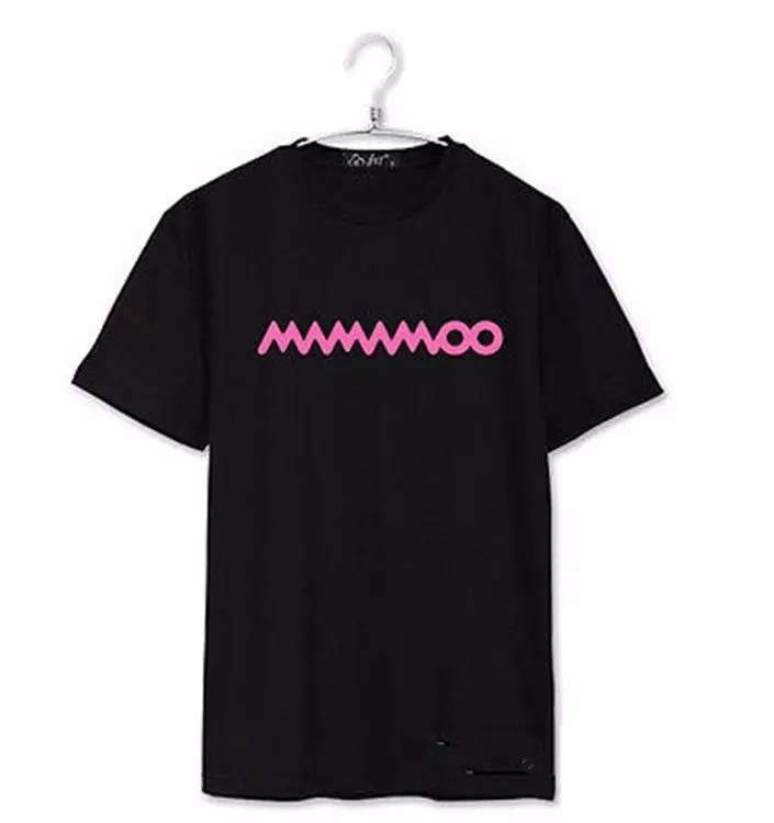 ALLKPOPER MAMAMOO футболка [Hello] унисекс Футболка Kpop WHEEIN MOONBYUL HWASA SOLAR - Цвет: Black
