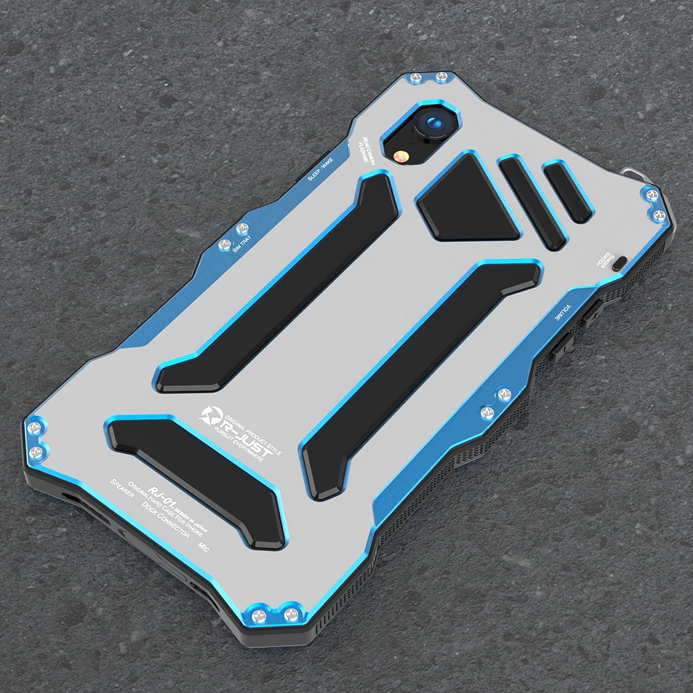 

Armor Case For iPhone XS MAX XR 360 Full Body For Apple iPhone X xs max xr Case Shockproof Metal Aluminum Luxury Outdoor