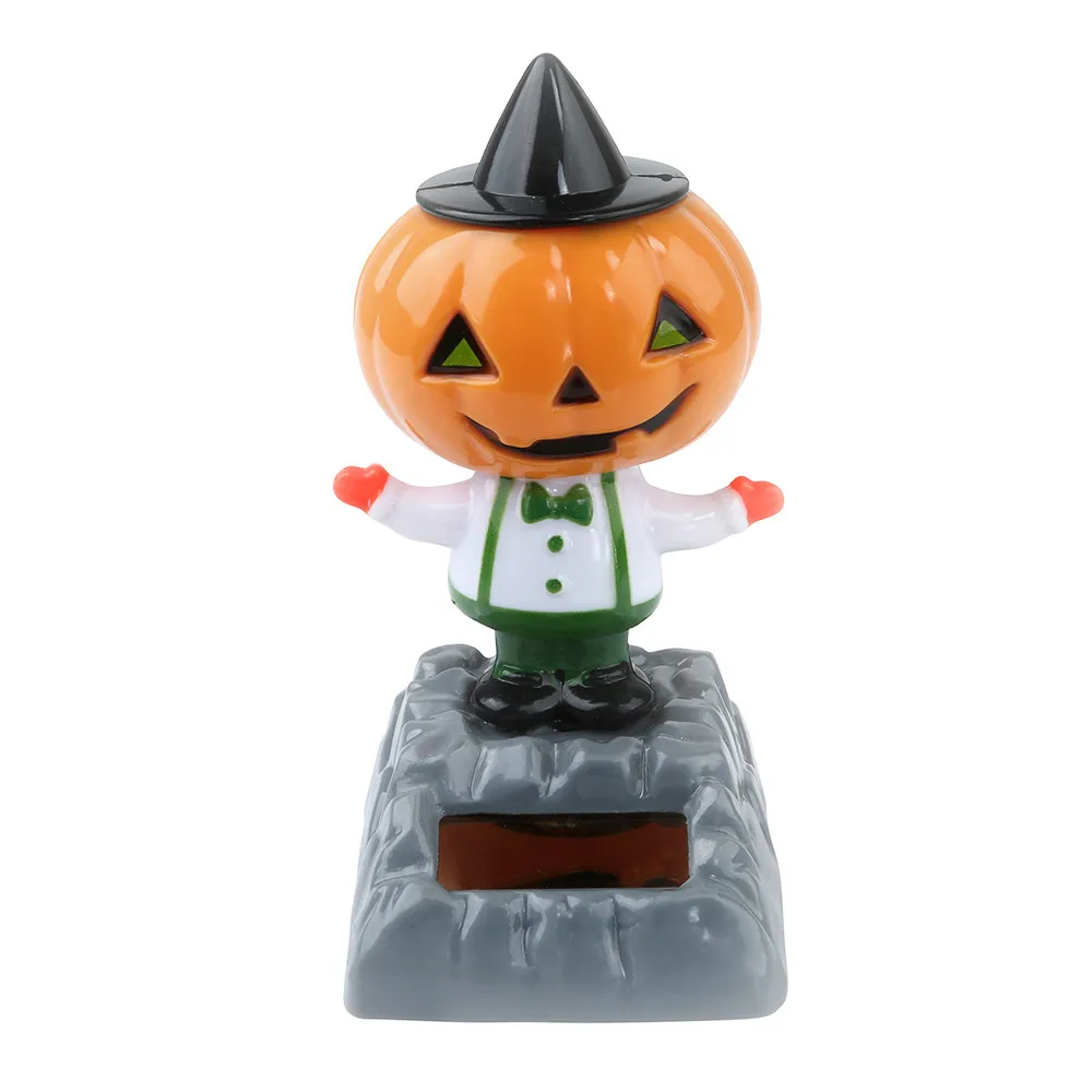 C На солнечных батареях танцы Хэллоуин качающийся анимированный Bobble Танцующая игрушка автомобиль Декор Солнечный креативный качающийся украшения J05 - Название цвета: C