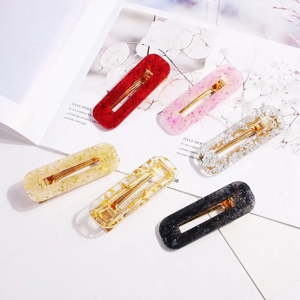 FASACC женские Акриловые зажимы для волос девушки Геометрическая шпилька Женская