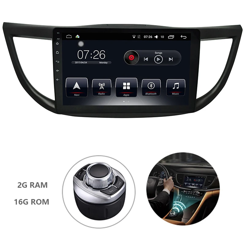 Android 7 1 Din Автомобильный мультимедийный dvd плеер для Honda CRV 2012 2016 GPS навигационная