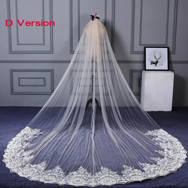 Sunvay свадебная фата 4 М длинные один Слои Veil Белый Элегантные свадебные аксессуары