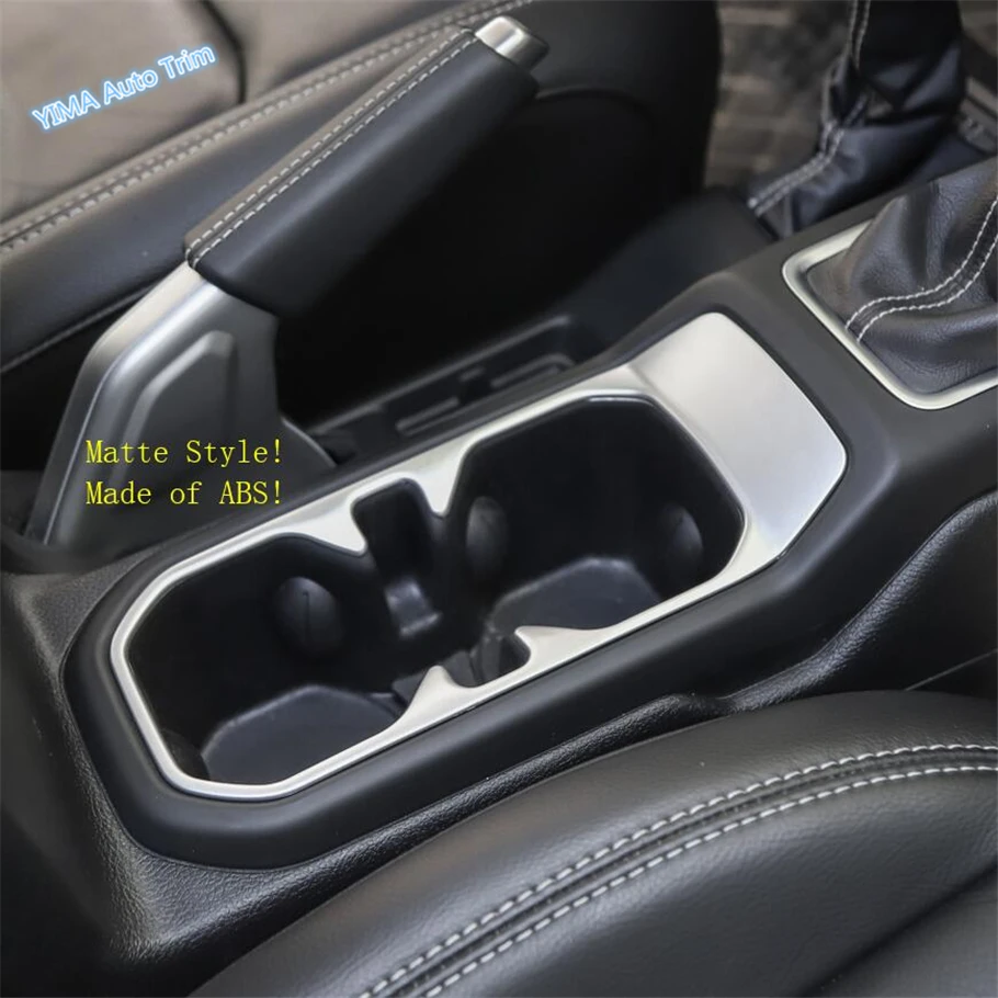 

Lapetus Car Styling Central Front Water Cup Holder Decoration Panel Cover Trim 1 Pcs / ABS Fit For Jeep Wrangler JL 2018 - 2020