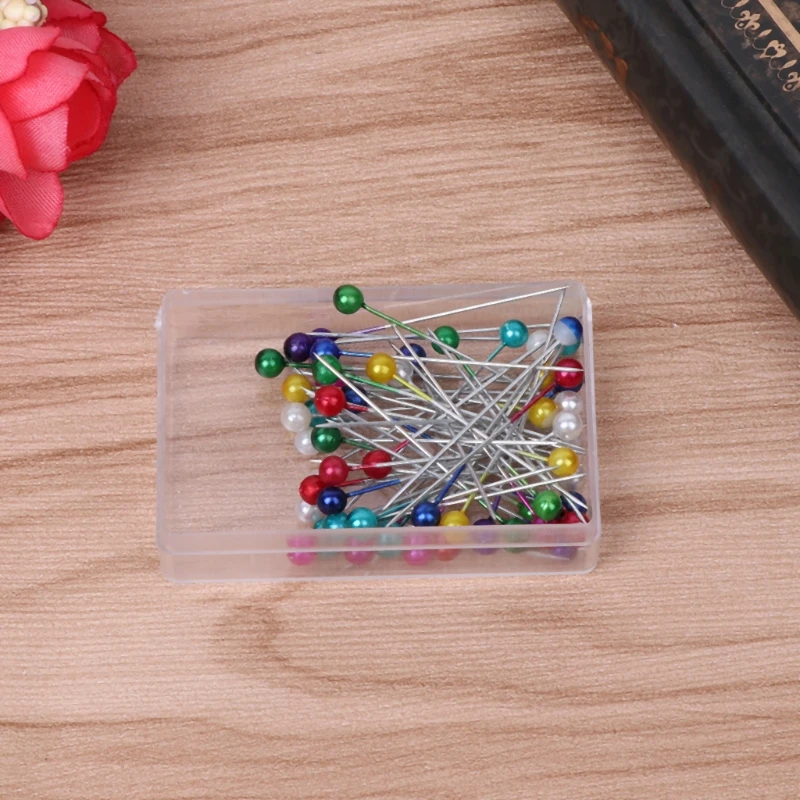 50 шт./компл. разноцветные Круглые булавки с головкой швейные для свадебной