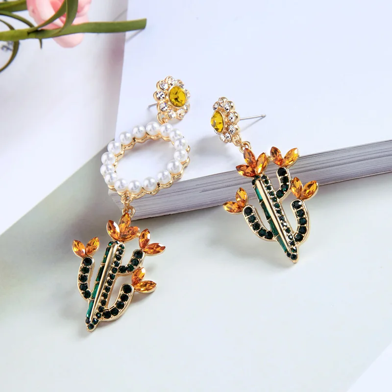 Роскошные винтажные асимметричные серьги подвески с искусственным жемчугом и