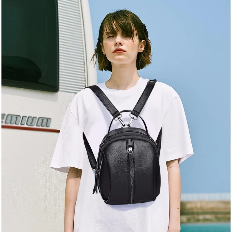 Женские кожаные рюкзаки Mochila Feminina винтажные высокого качества для девочек 2019 |