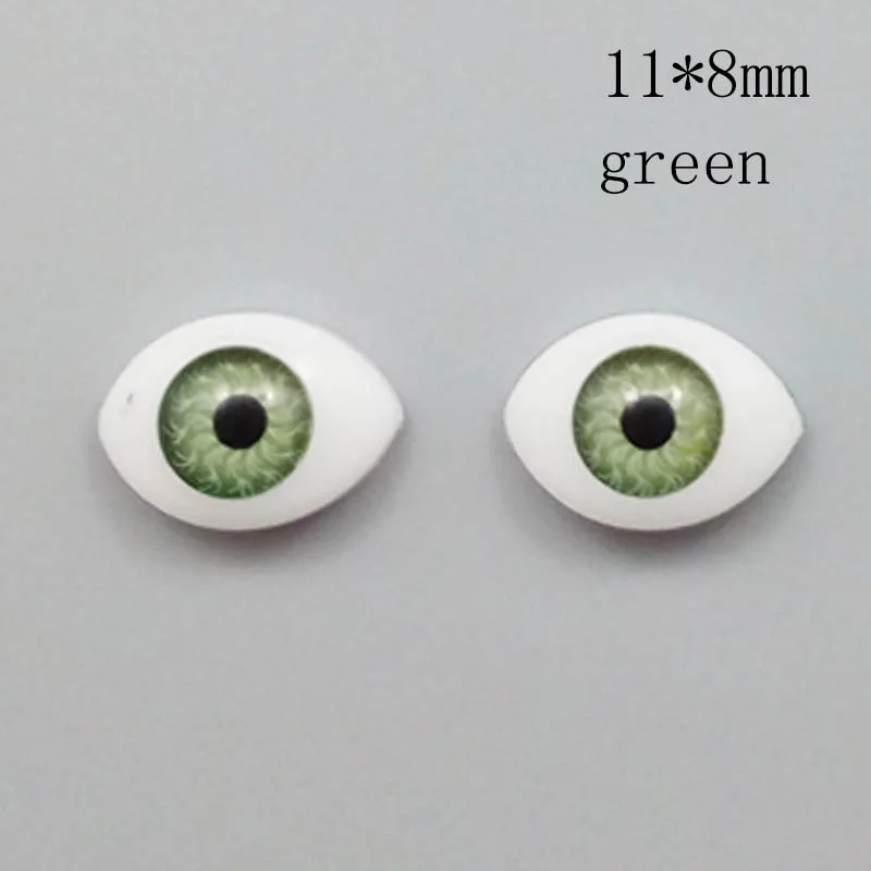 4 пар/лот 11*8 мм DIY кукольные глаза для BJD куклы Замена серебряные коричневые
