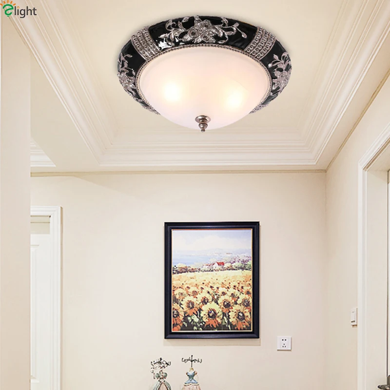 

Lustre Flower Resin Led Ceiling Lamp Living Room Glass Shades Led Ceiling Lights Bedroom Led Ceiling Light Fixtures