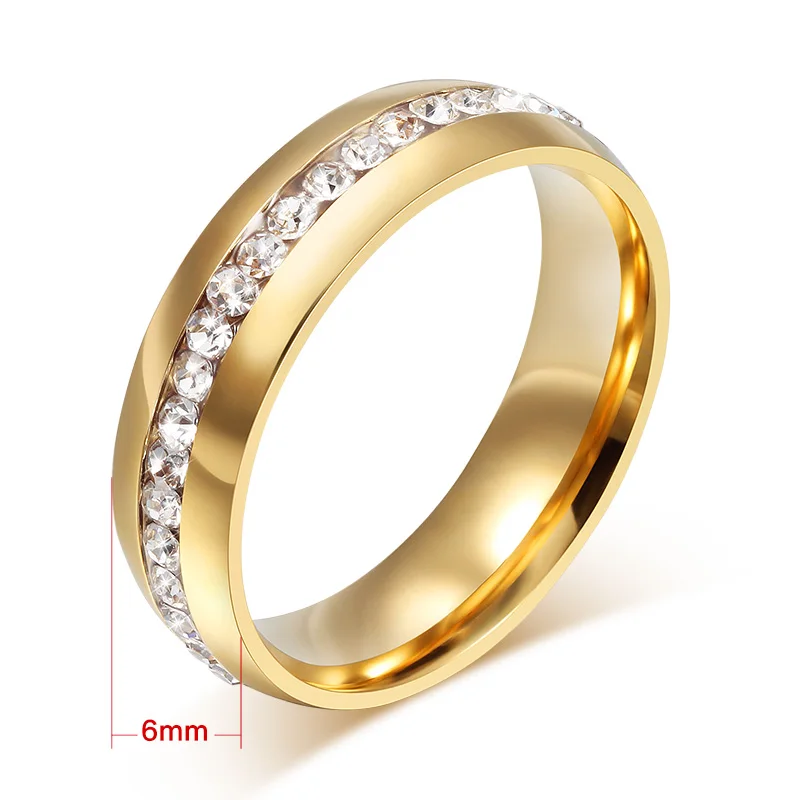 Twinkling Rhinestone Wedding Rings 5-13 US Size Luxury Jewelry for Woman And Mans | Украшения и аксессуары